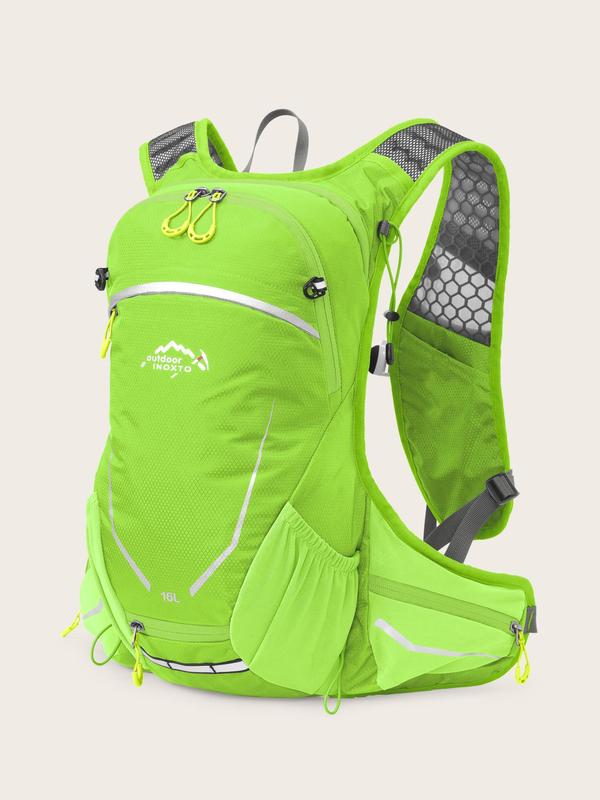 Unisex's Lightweight Luminous Hiking Backpack, Gym Bag, Sporty Zipper Design Cycling Backpack with Helmet Net for Men & Women, Sports Clothes Accessories, Running Vest, Sports & Outdoor Clothes Accessories