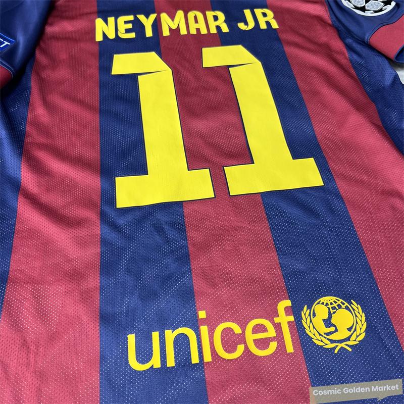 14 15 Home Vintage Jersey No. 11 Neymar Jr Short Soccer Jersey sports  apparel Breathable Youth