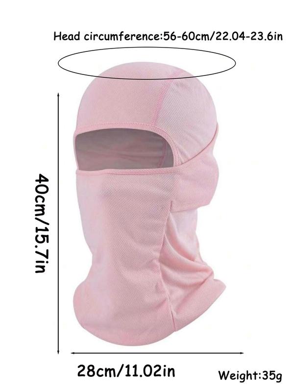 Unisex Solid Color Balaclava Face Mask, Breathable Full Face Mask for Skiing Outdoor Sports, Fashion Accessories for Men & Women