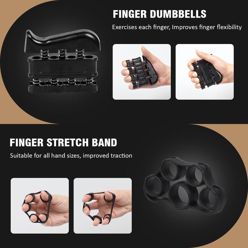 Grip Strength Device, Fitness Kit, Hand Strength Trainer, Adjustable Resistance Grip, Finger Strength, Grip Ring, Pressure Release Grip Ball, Five Finger Trainer, Finger Training, Rehabilitation Training, Gift adjustable hand