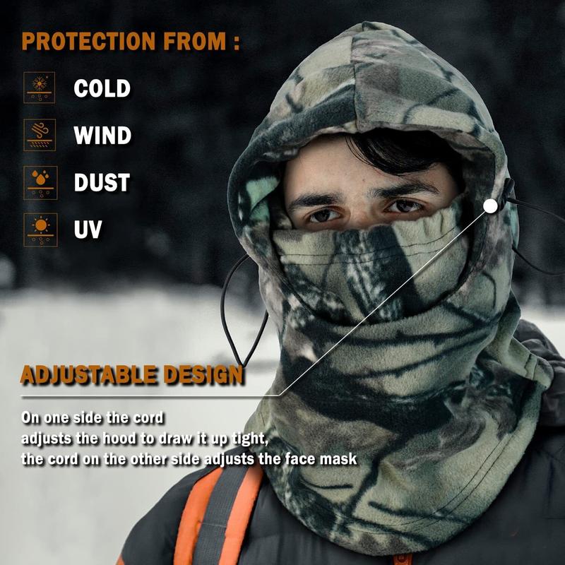 Balaclava Ski Neck Cover Face Mask Windproof Fleece Camo Hat Hood Fishin Hunting