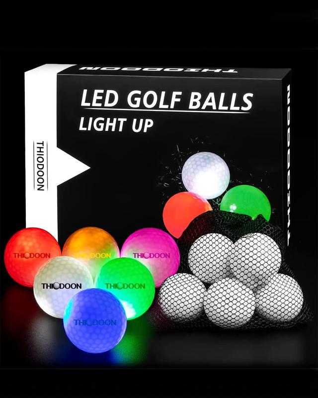 THIODOON Glow in The Dark Golf Balls Light up Led Golf Balls Night Golf Gift Sets for Men And Women