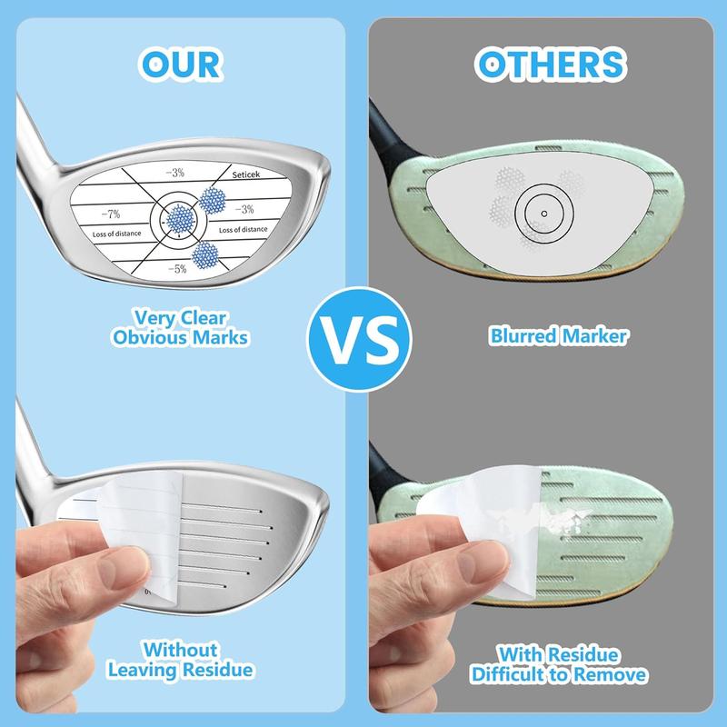Golf Impact Tape Labels ｜Self-Teaching Sweet Spot and Consistency Analysis ｜ Improve Golf Swing Accuracy and Distance ｜Choose Between 150 Pc and 300 Pc