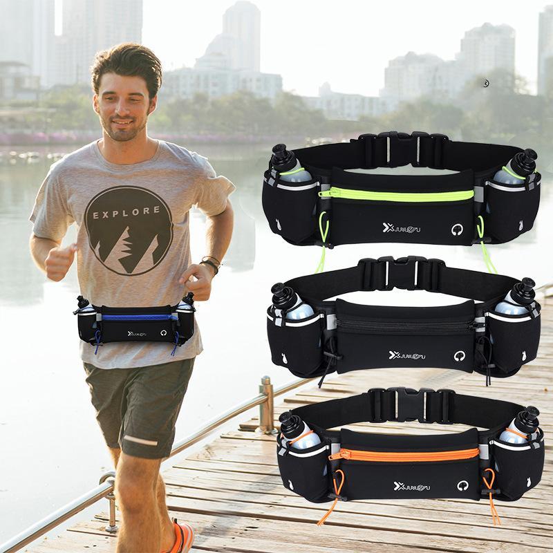 1 Set Outdoor Sports Waist Bag With Water Bottle, Portable Waist Mobile Phone Pouch For Running Marathon