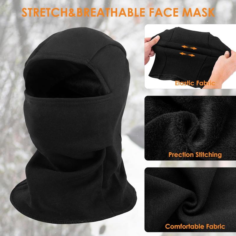 Balaclava Ski Mask for Adult, Full  Mask Winter Fleece Thermal Cold Weather Outdoors Cover for Men Women 2 Packs