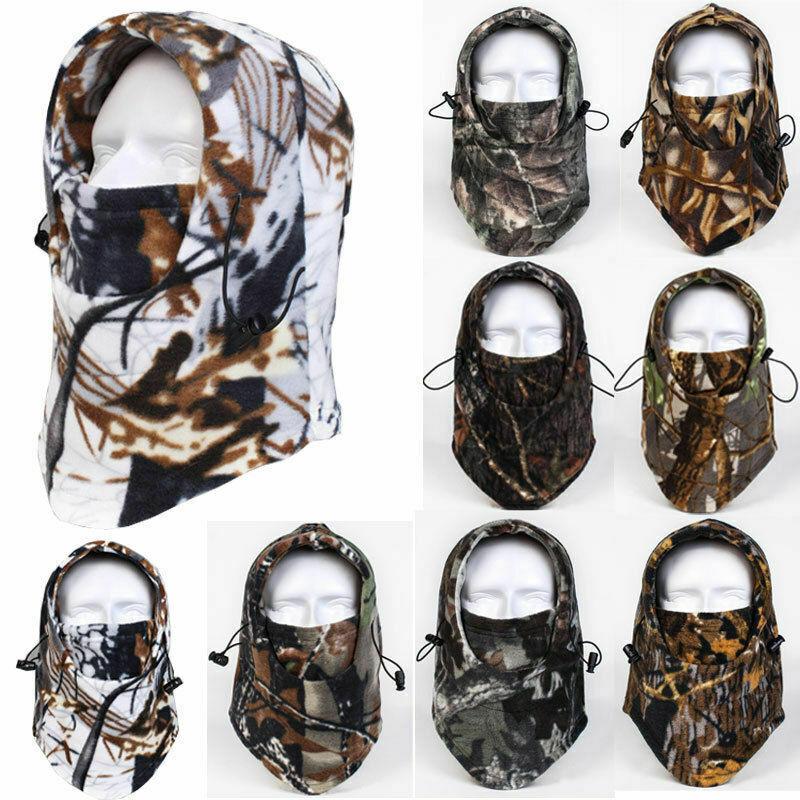 Balaclava Ski Neck Cover Face Mask Windproof Fleece Camo Hat Hood Fishin Hunting