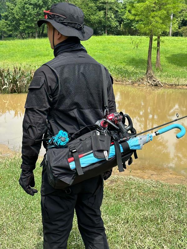 Fishing Backpack with Rod Holder, Multifunctional Large Capacity Fishing Bag, Sports Bag for Outdoor Activities