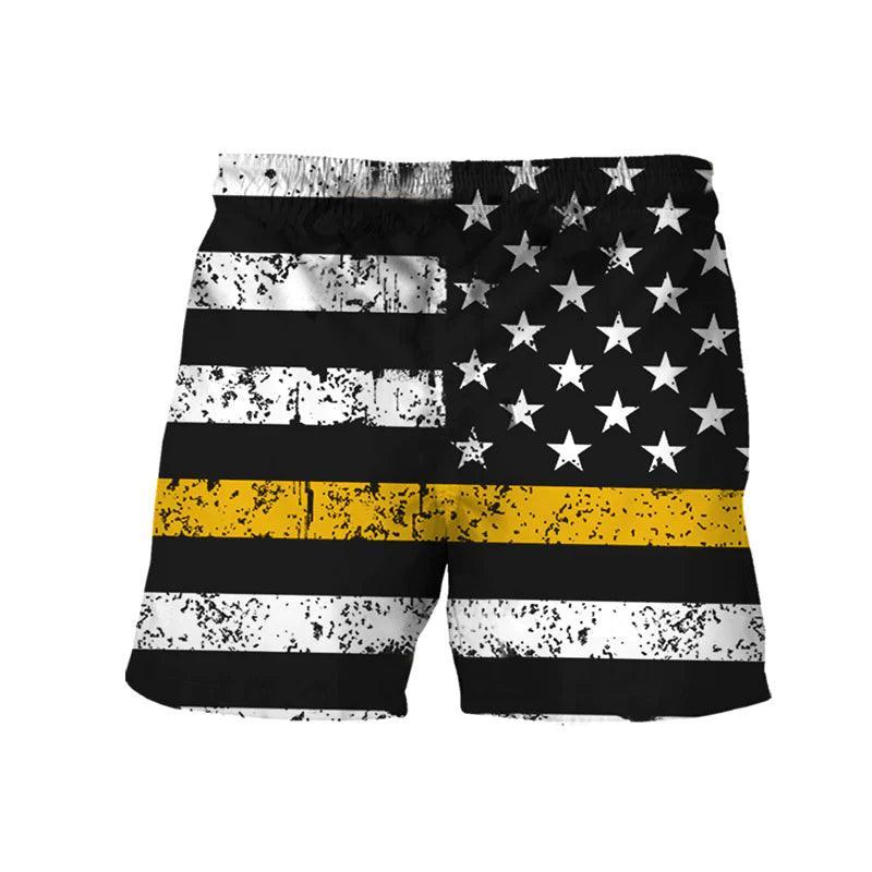 Twisted Tea USA Flag Swim Trunks, Hawaiian Shorts For Men Dad Friend, Aloha Shirt, Trendy Gift, Twisted Tea Beach Short