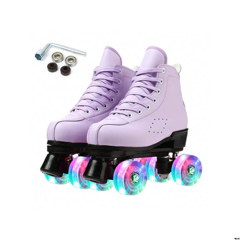 Universal Unisex Girls Men's Skates Quad Skates Double Row Classic High Tops Leather PU Skates Men's and Women's Gets