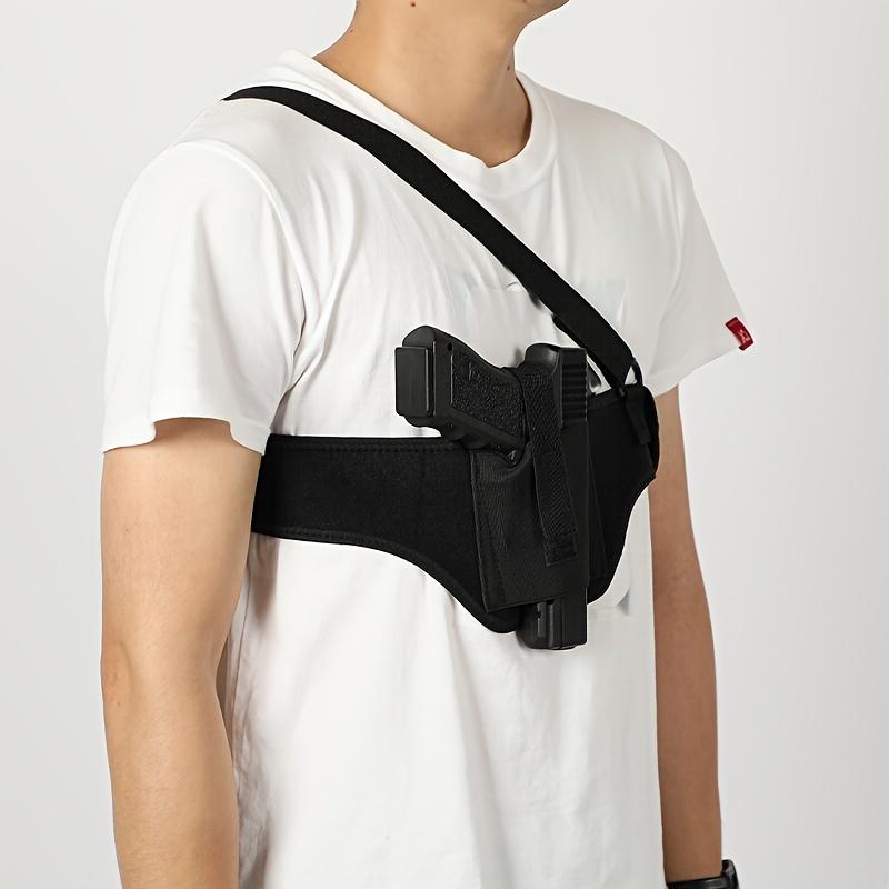 Tactical chest belt holster: shoulder hanging waist and underarm invisible holster, suitable for outdoor shooting waist bags