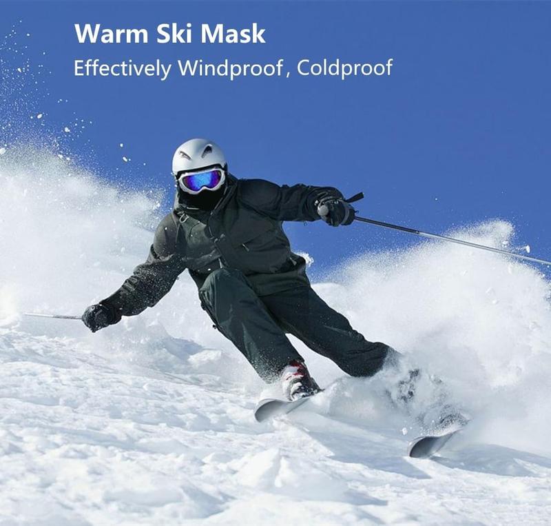 Balaclava Cold Weather Ski Mask, Thick Warm Fleece Full  Mask  Cover Winter Windproof Protection Outdoor