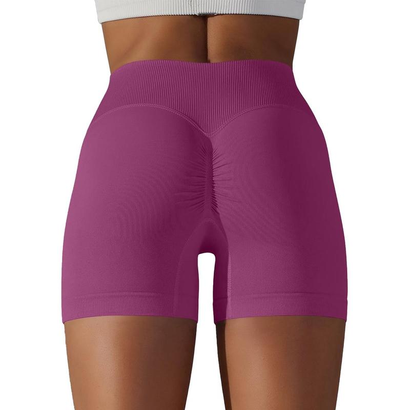 OVESPORT Women 's Scrunch Butt Lifting Workout Shorts  V-shaped Back Waist Gym Shorts High Waist Yoga Short Athletic gym clothes High-Waisted Lycra