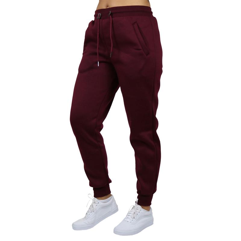 Galaxy By Harvic Women's Comfortable Loose Fit Plain Polyester Fleece Jogger Sweatpants