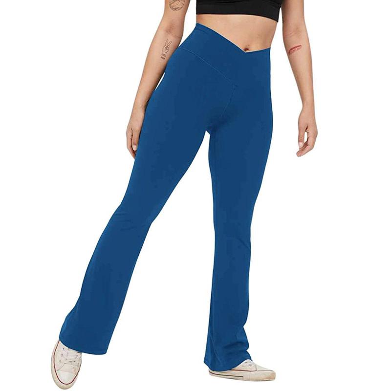 Women's Slim Fit Comfortable Abdomen Control Soft Flared Gym Training Pants