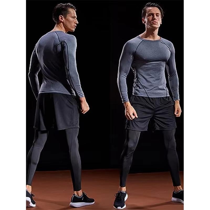 Compression Long Sleeve T Shirt Men Elastic Training T-Shirt Gym Fitness Workout Tights Sport Jersey Athletic Running Shirt Men Does not apply