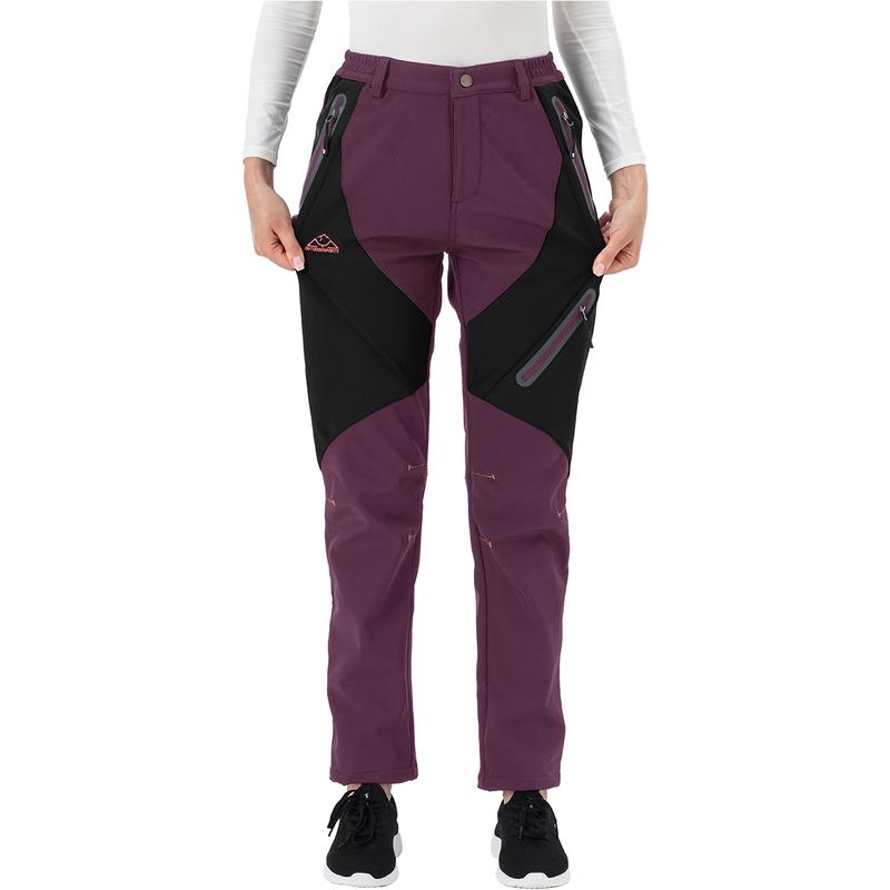 TBMPOY Women's Winter Hiking Ski Snowboarding Pants Winter Waterproof Softshell Insulated Trousers