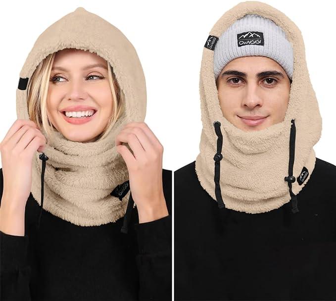 Balaclava Wind-Resistant Winter Face Mask,Fleece Ski Mask for Men and Women,Warm Face Cover Hat Cap Scarf