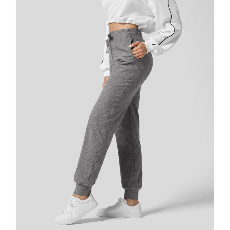 Halara High Waisted Drawstring Side Pocket Ruched Yoga Joggers