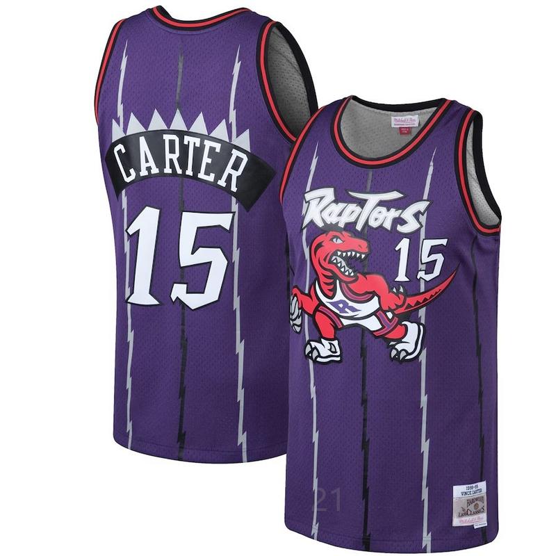 Vince Carter Men's Sleeveless stitched Basketball Jersey Purple 1998-99