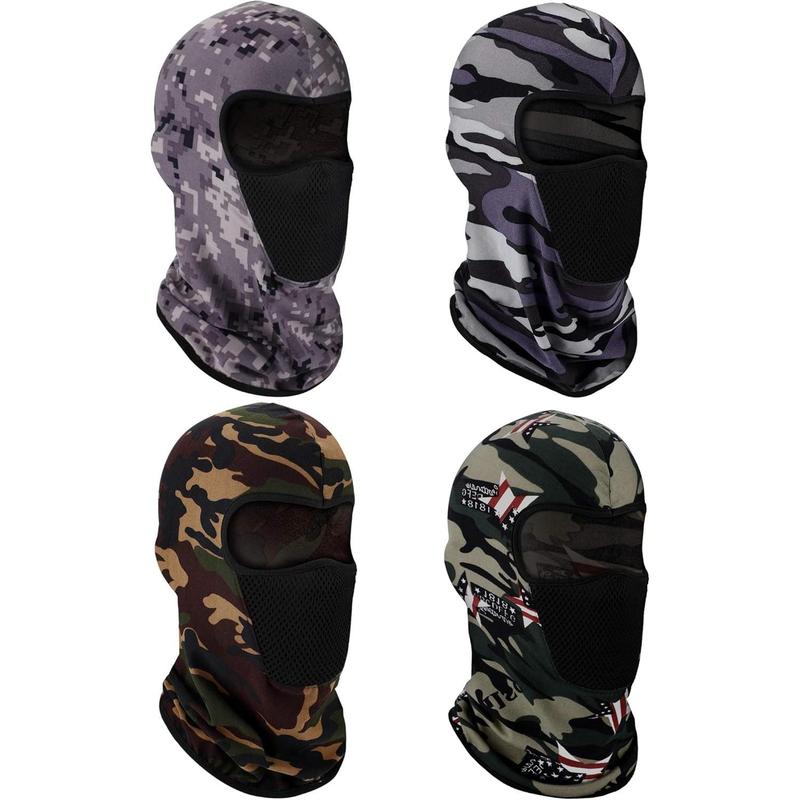 4-piece full face mask winter windproof neck sun protection breathable mask