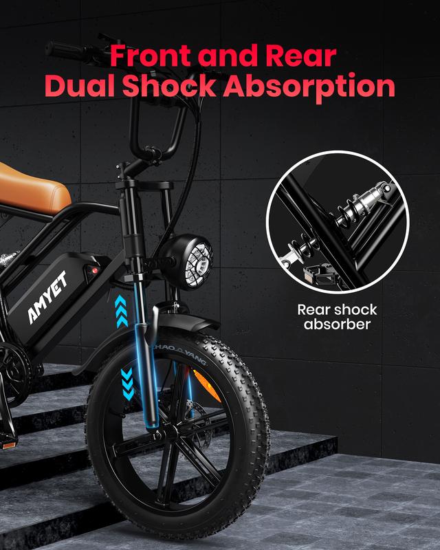 AMYET V9-G60 Peak Power 1500W Ebike 48V 20Ah Removable Battery 20