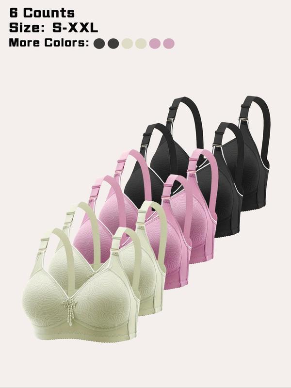 Women's Contrast Lace Push Up Bra, Breathable Comfortable Adjustable Strap Sports Bra, Ladies Sportswear for Indoor Outdoor Wear