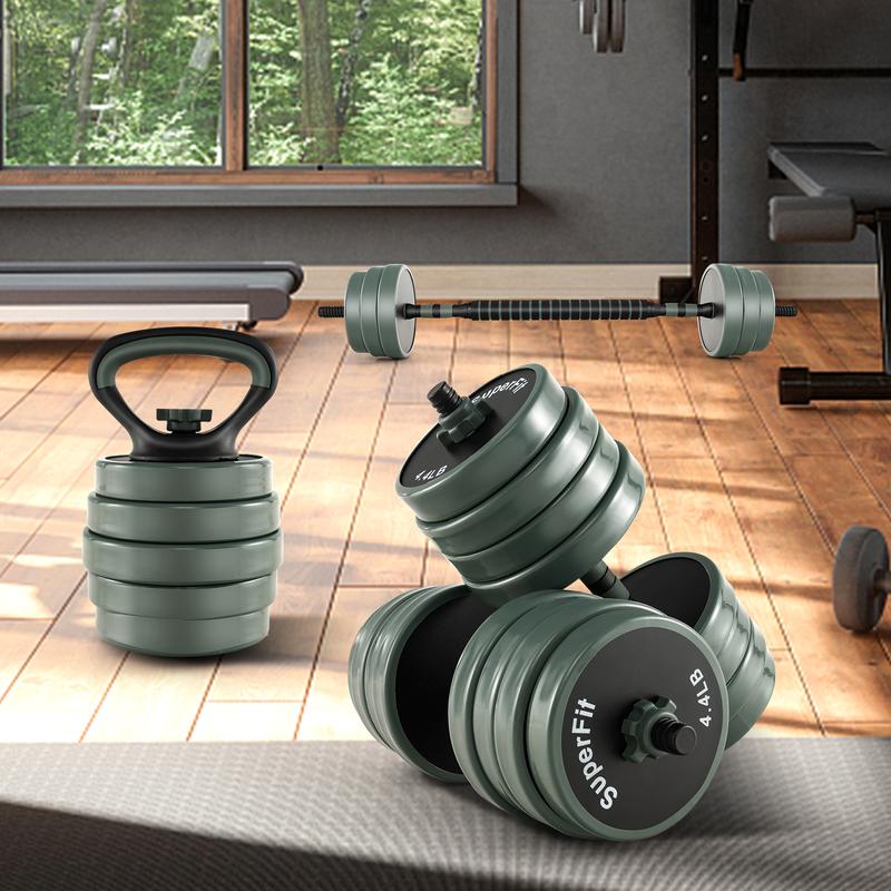 FestivalJoy-4 in 1 Adjustable Weight Dumbbell Set-Black