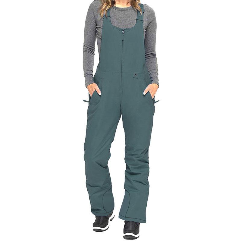 Womens Waterproof Snow Bibs Insulated Bib Overalls Ski Pants Snow Suits Winter Insulated Snow Bibs with Pocket