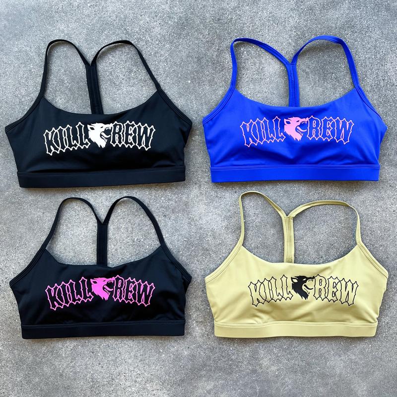 [Kill Crew] Classic Sports Bra - Blue   Pink, Womens, Gymwear, Comfortable