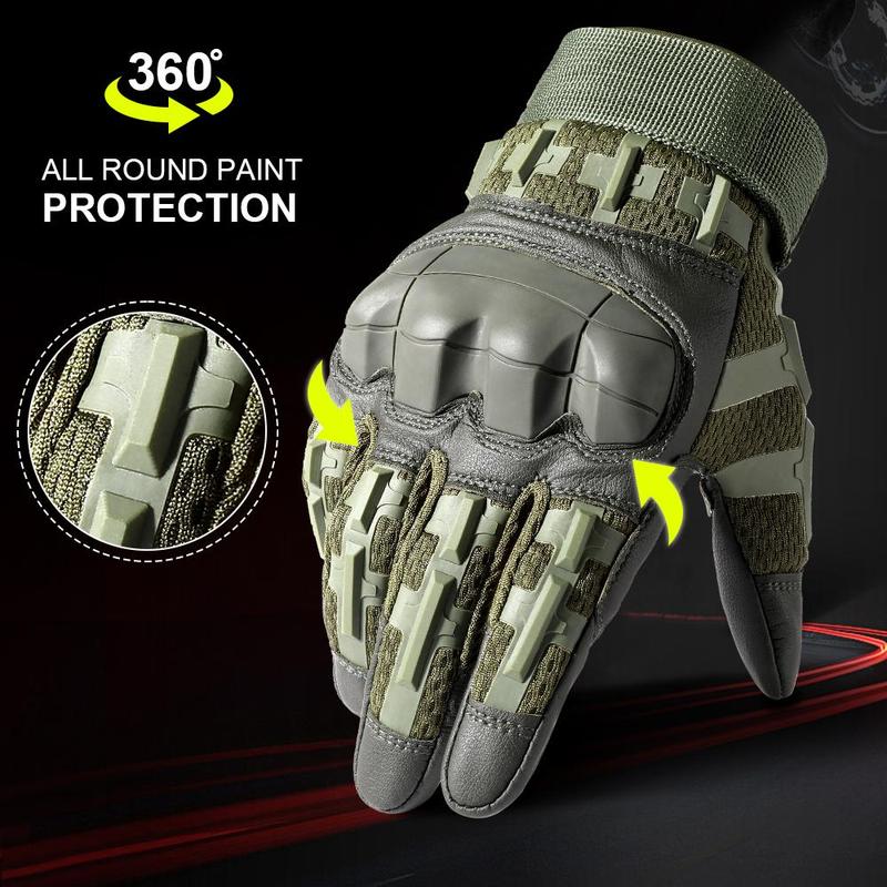 Outdoor Sports Gloves, High Sensitivity Touch Screen PU Leather Outdoor Mountaineering Training Gloves, Hunting Cycling Sports Gloves, Tactical Gloves, Men Gifts Ideas, Gift for Christmas Husband, Gym Accessories