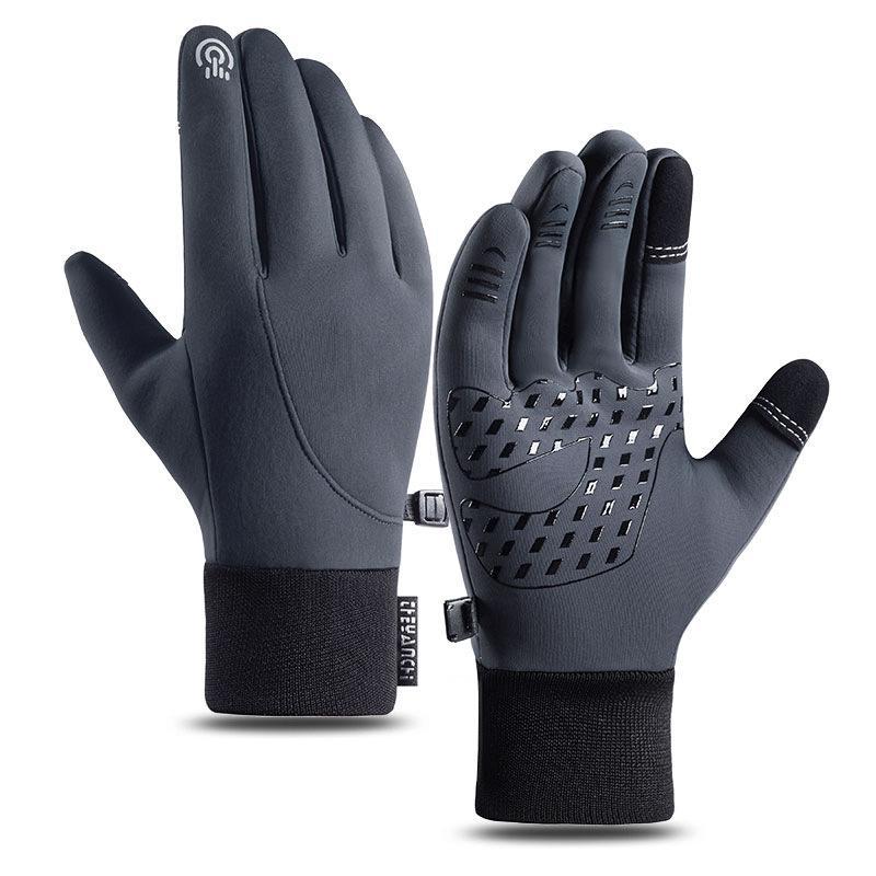 Unisex Winter Cycling Gloves, 1 Pair Outdoor Sports Waterproof Warming Supplies, Thickened Fishing Hand Accessories for Men & Women, Sports & Outdoor Accessories, Gym Accessories