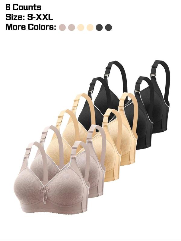 Women's Contrast Lace Push Up Bra, Breathable Comfortable Adjustable Strap Sports Bra, Ladies Sportswear for Indoor Outdoor Wear