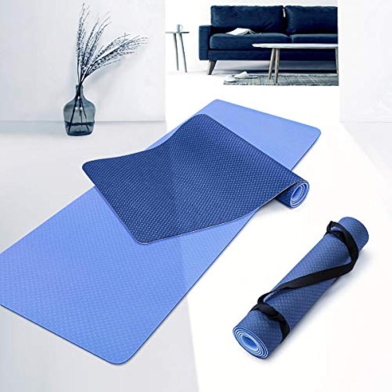 Tikaton TPE Yoga Mat Non Slip Eco Friendly, Lasting Rebound Mat Bothside Non Slip Exercise Mat, Workout Mat yogam at thick yoga