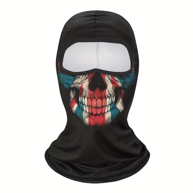 Multi-pack Gothic 3D Printed Balaclava, Skull and Demon Series Head Covering, Breathable Full Face Mask, Outdoor Windproof Half Face Mask for Men and Women, Suitable for Halloween and Day of the Dead