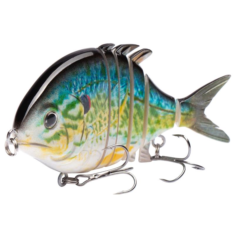 Bassdash SwimPomfret Hard Swimbaits with Built-in Steel Balls 3.9in 1.3oz Casting Panfish Bluegill Fishing Lure for Bass Walleye Pike Fishing