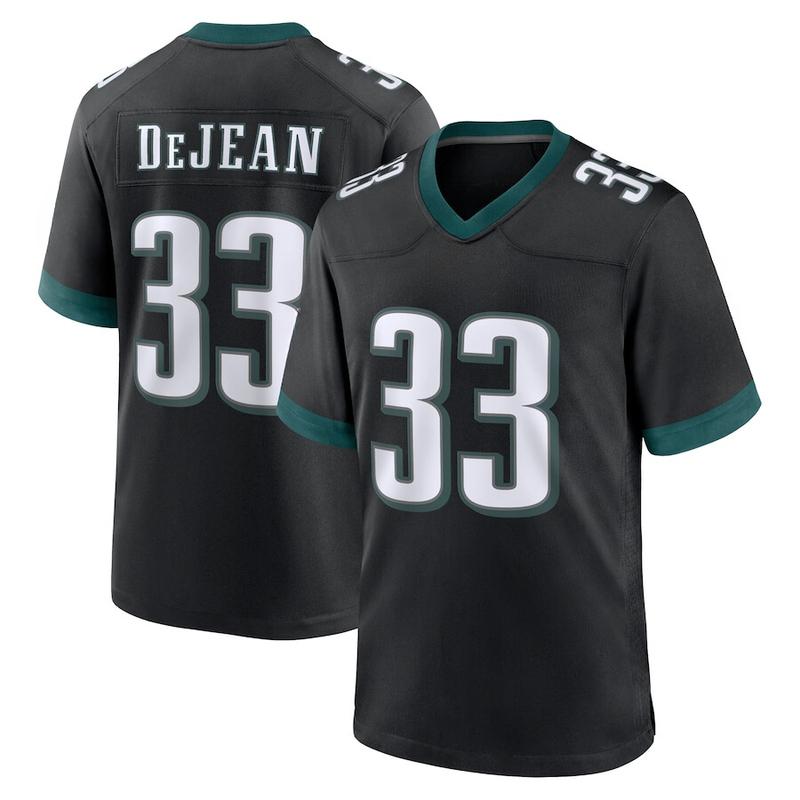 (Full Logo) Cooper DeJean #33 Black Jersey Shirt, America Football Jersey, Football Uniform, Jersey For Football Fans, Gift for him