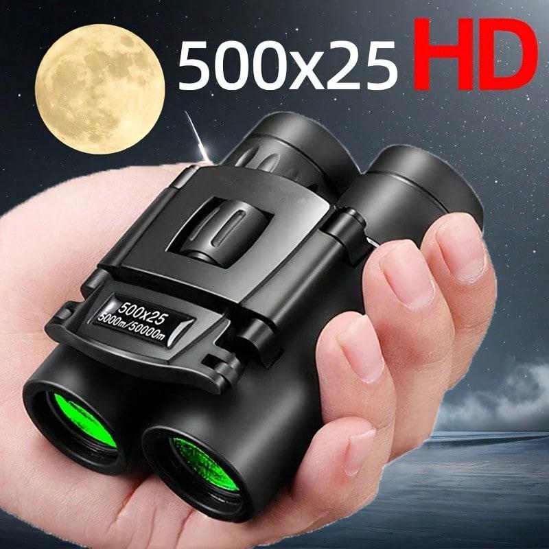 500x25 High-Powered Premium Mini Binoculars - Boasting Crystal-Clear BAK4 Prism, Shock-Resistant Design, And High