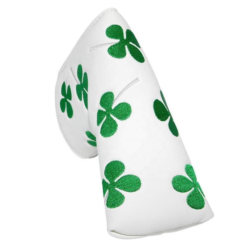 Four-leaf Pattern Golf Club Head Cover, Creative Embroidery Golf Club Head Cover, Golf Club Protector for Men & Women