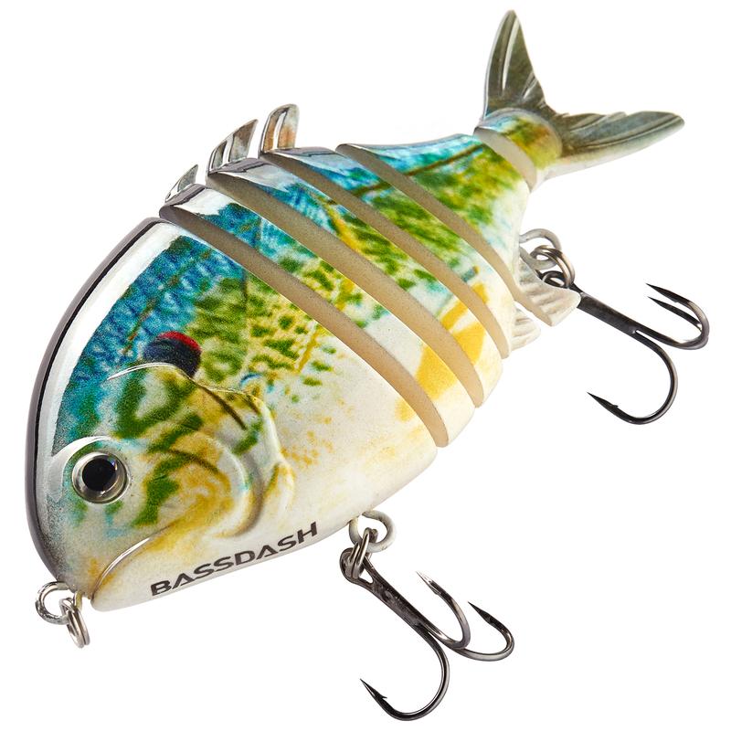 Bassdash SwimPomfret Hard Swimbaits with Built-in Steel Balls 3.9in 1.3oz Casting Panfish Bluegill Fishing Lure for Bass Walleye Pike Fishing