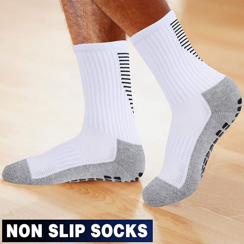 Men's Socks Soccer Non Skid Ball Socks Anti Slip Non Slip Pads for Football Basketball Sports Socks