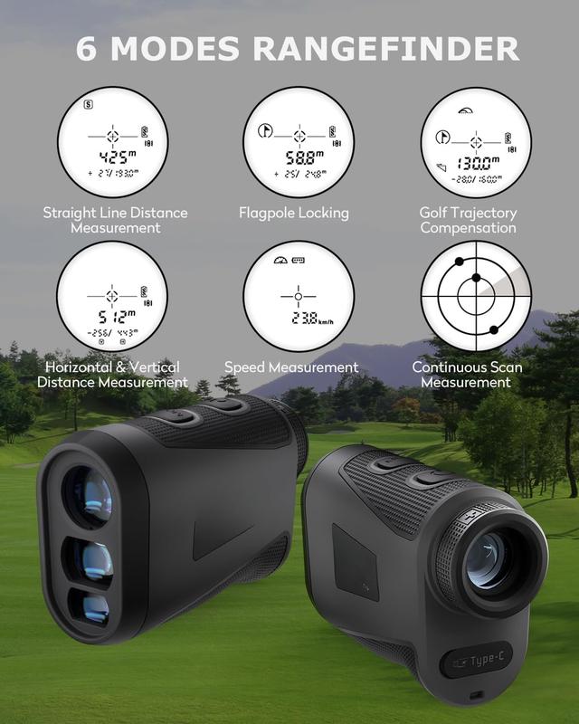 X1 Golf Rangefinder with Slope, Flagpole Lock and Vibration, 660 1100YDS  Rangefinder for Golfing & Hunting, Rechargeable  Range Finder Distance Measuring with High-Precision