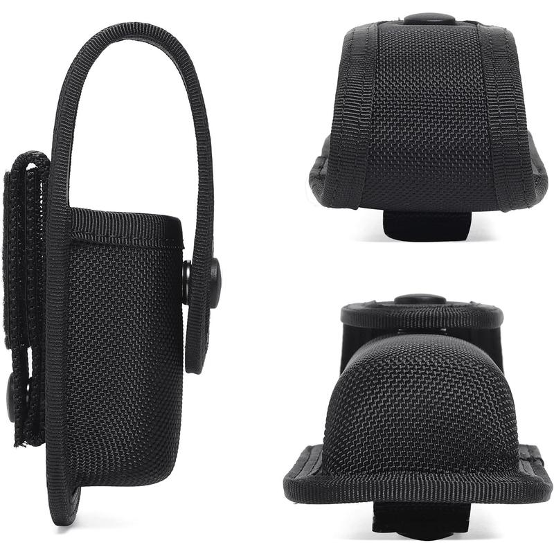 HZB OC Mace Spray Holster for Duty Belt Pepper Spray Pouch MK3 MK4 Canister Holder Nylon Carry Case w Top Flap Copper Snap MOLLE Strap for Police Security LE