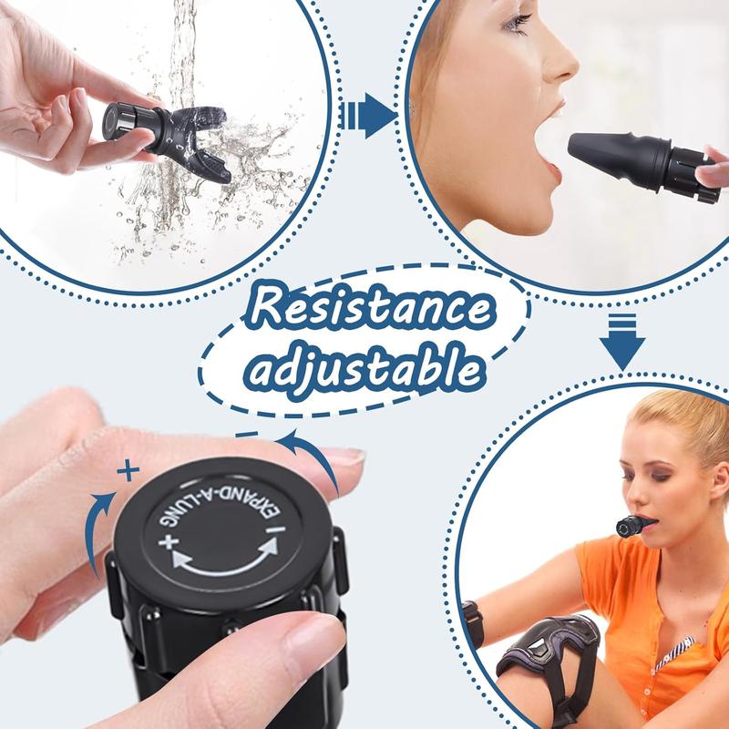 Portable Adjustable Mouth and Muscle Trainer for Daily Fitness Training, Outdoor Exercise, Easy to Clean and use for Normal Care & Exercise.White&Black