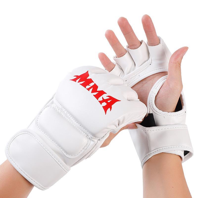 Boxing Gloves, 1 Pair Half Finger Training Boxing Gloves, Taekwondo Karate Gloves, Training Equipment for Boxing & Martial Arts