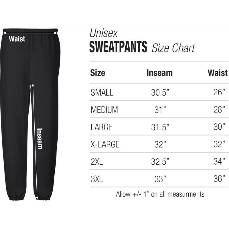 Signature Fit Sweatpants, Comfortable Sweatpants For Men Women, Basic Printed Sweatpants