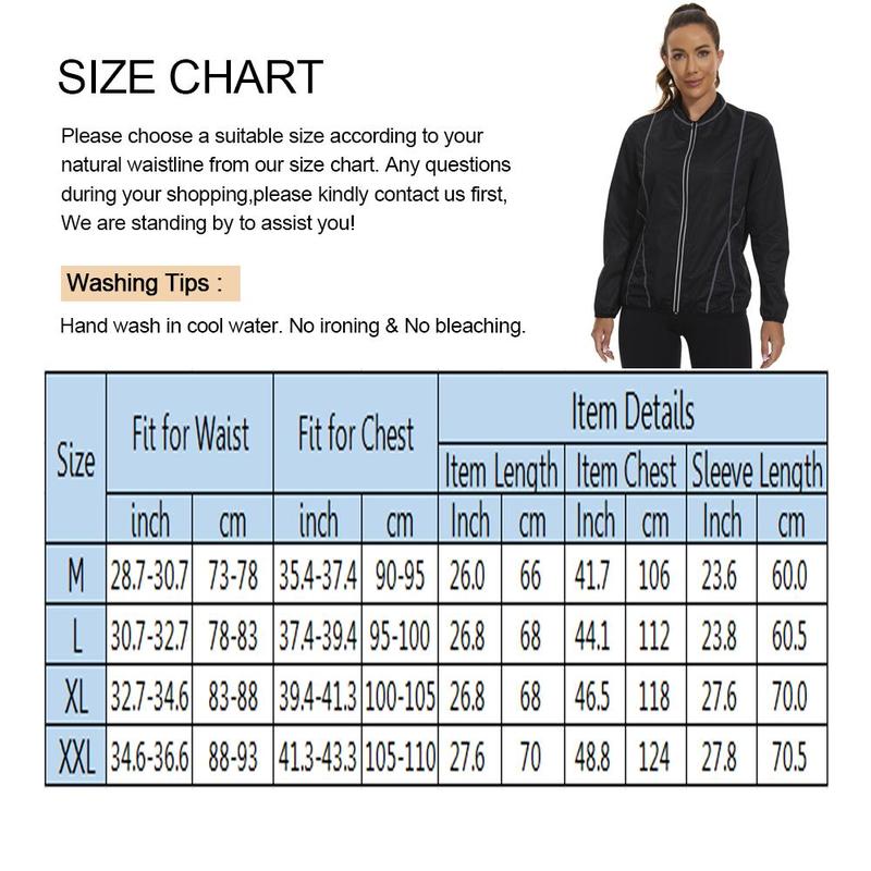 Women's Sauna blazer with Sweat-Maximizing Material, Front Zip for Convenience, Precise Stitching, Flexible Cuffs and Neck, and Daring Grey Stripes for a Dynamic, Comfortable, and Effective Workout Session,Elevate Your Fitness