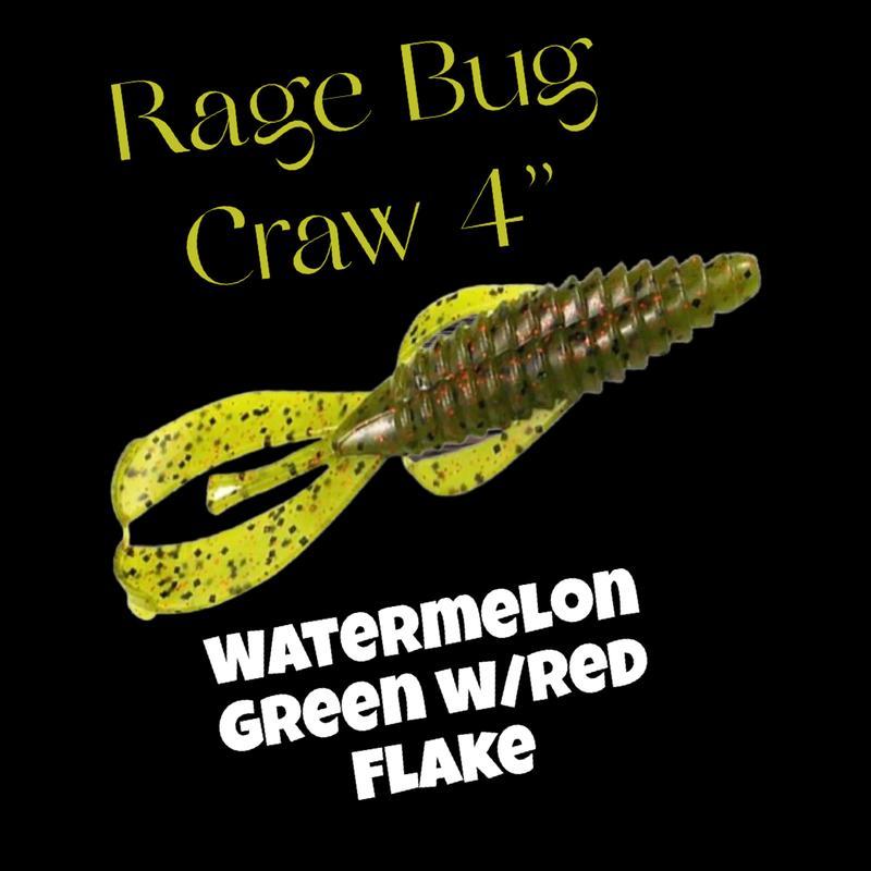 Rage Bug Craw 4” Five Per Pack Multiple Fish Catching colors