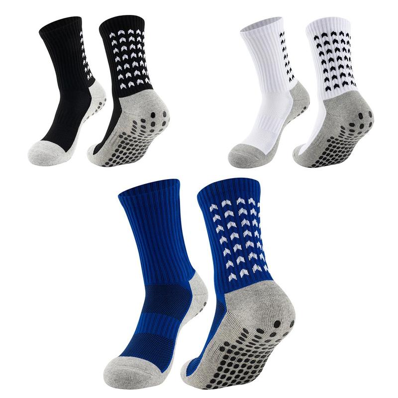 Professional Football Socks, 1 Pair Non-slip Breathable Comfortable Sports Socks for Men & Women, Athletic Socks for Running Jogging Training