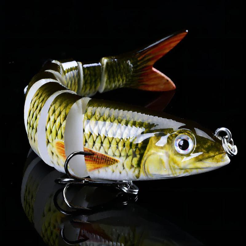 Artificial Fishing Lure, Multi Jointed Swimming Lure, Lifelike Fishing Bait, Fishing Accessories for Freshwater & Saltwater