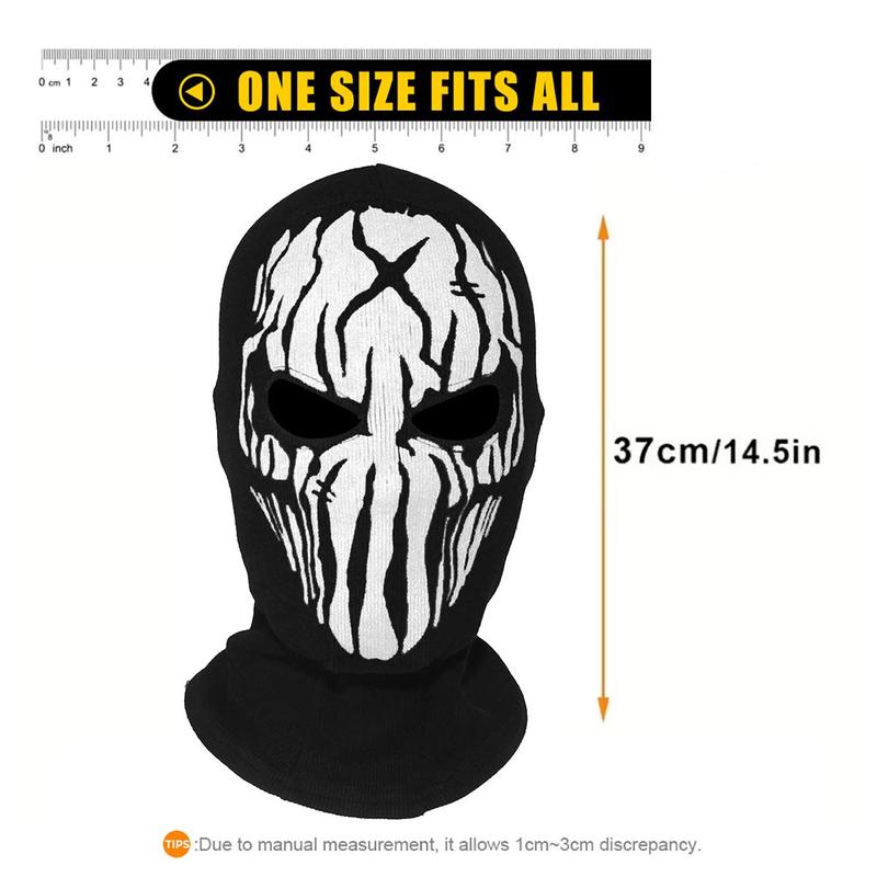 Unisex Striped Pattern Balaclava Hat, 1 Count Windproof Warm Face Cover For Skiing Cycling Role Playing, Sports & Outdoor Accessories